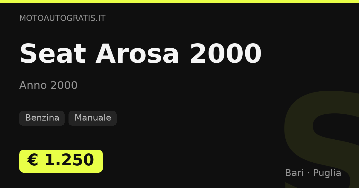 Seat Arosa (2000)