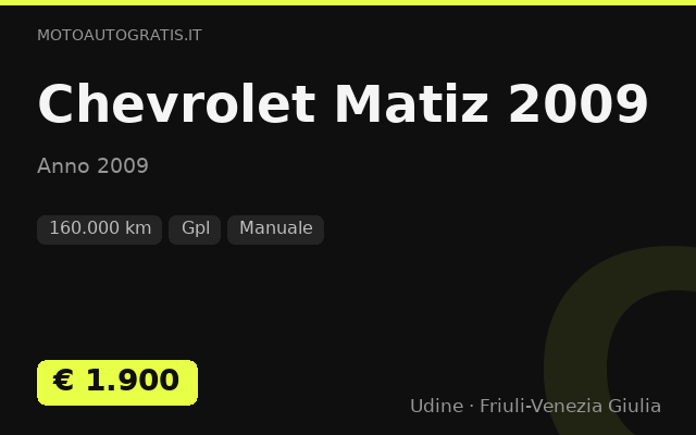 Chevrolet Matiz 2009