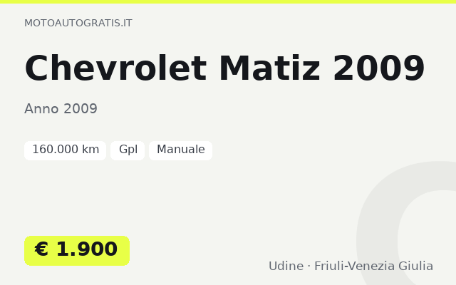 Chevrolet Matiz 2009