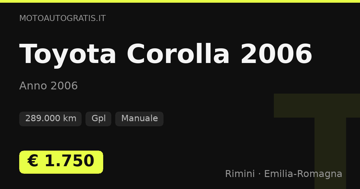 Toyota Corolla 2006