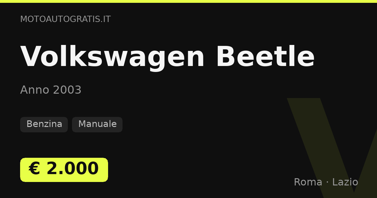 Volkswagen Beetle (2003)
