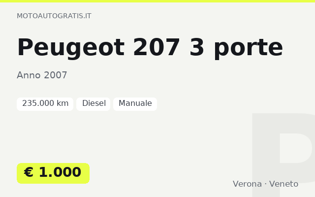 Peugeot 207 3 porte