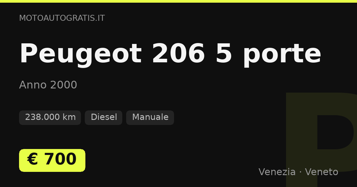 Peugeot 206 5 porte