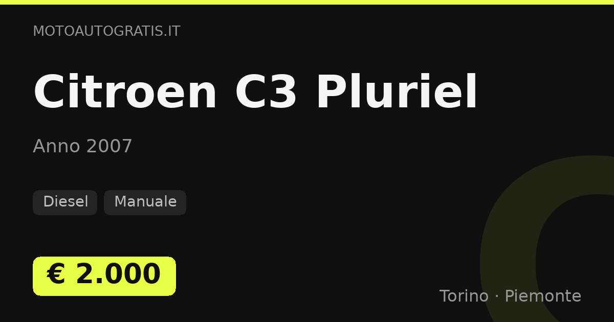 Citroen C3 Pluriel