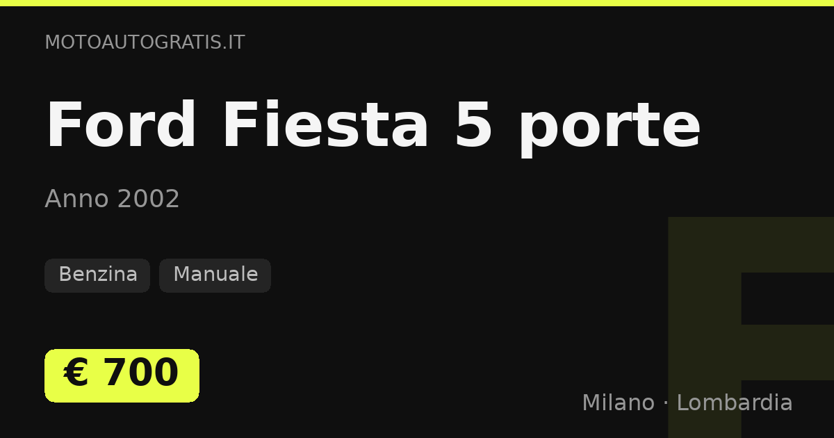 Ford Fiesta 5 porte