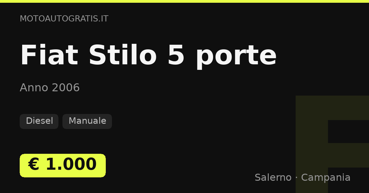 Fiat Stilo 5 porte