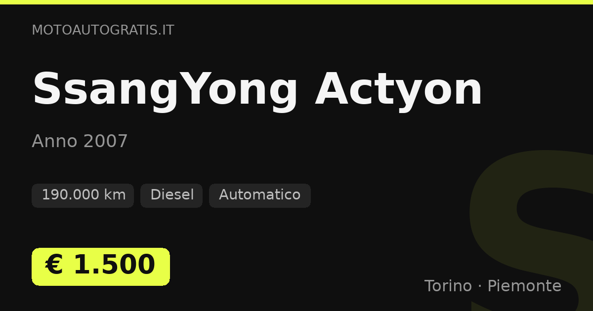 SsangYong Actyon