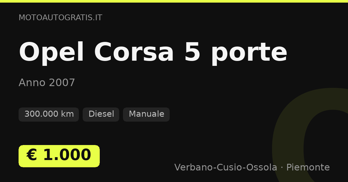 Opel Corsa 5 porte