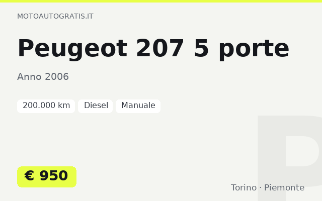 Peugeot 207 5 porte