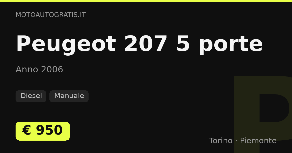Peugeot 207 5 porte