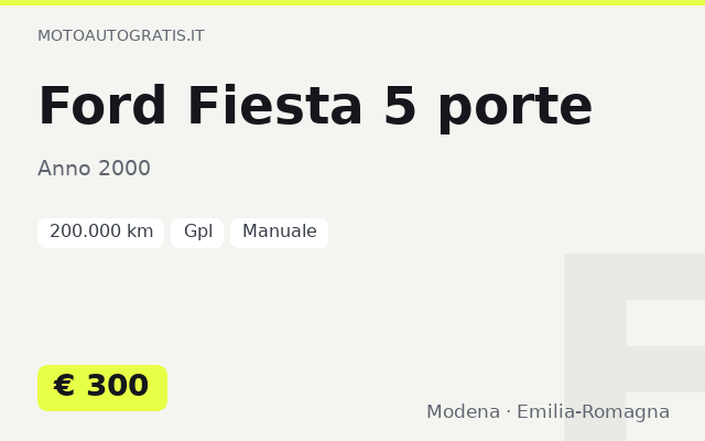 Ford Fiesta 5 porte