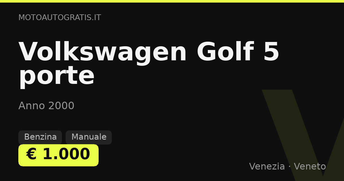 Volkswagen Golf 5 porte