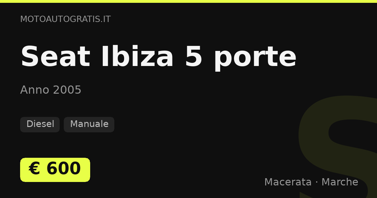 Seat Ibiza 5 porte