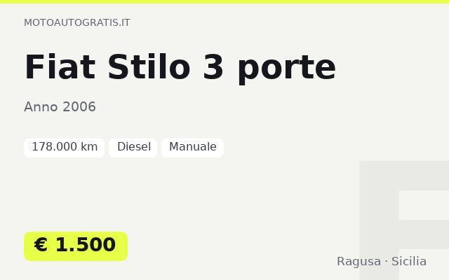 Fiat Stilo 3 porte