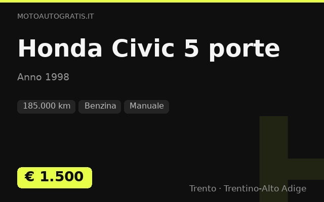 Honda Civic 5 porte