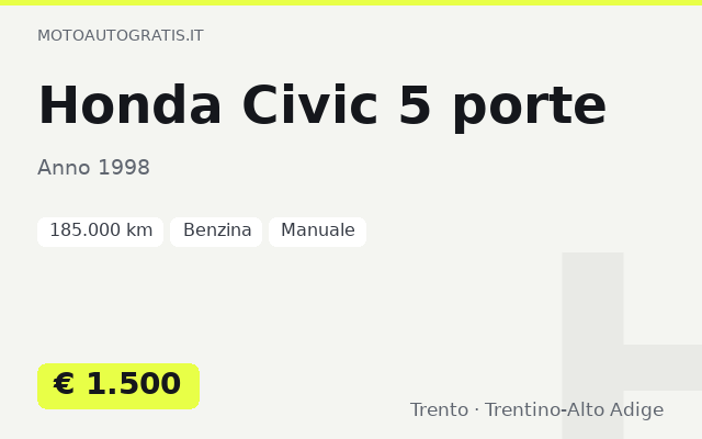 Honda Civic 5 porte