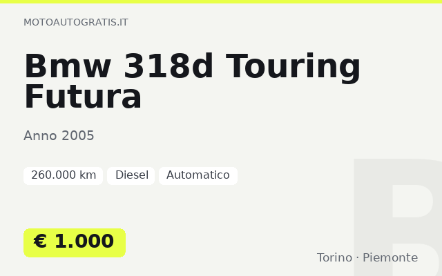 Bmw 318d Touring Futura