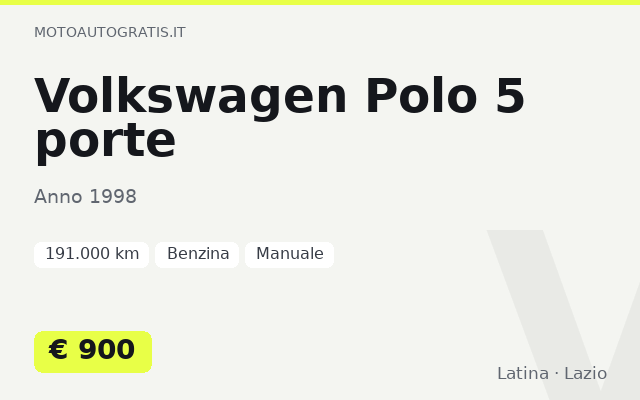 Volkswagen Polo 5 porte