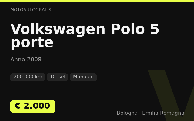 Volkswagen Polo 5 porte