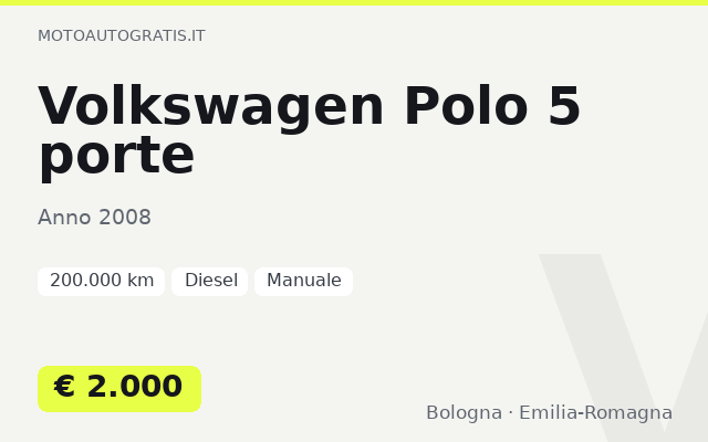 Volkswagen Polo 5 porte