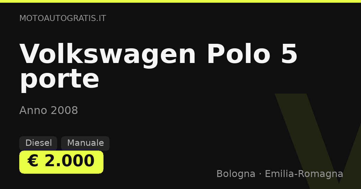 Volkswagen Polo 5 porte