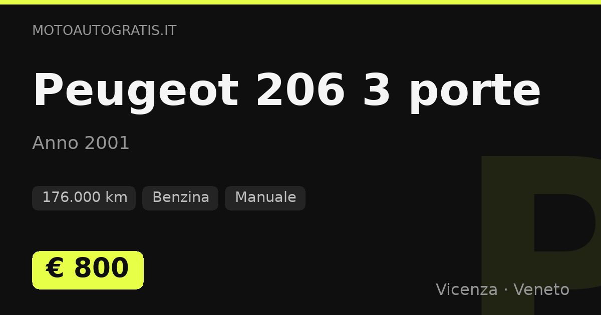 Peugeot 206 3 porte