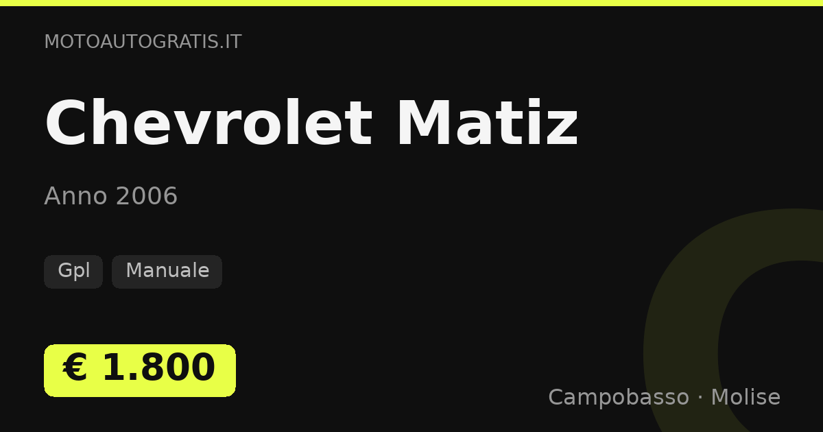 Chevrolet Matiz