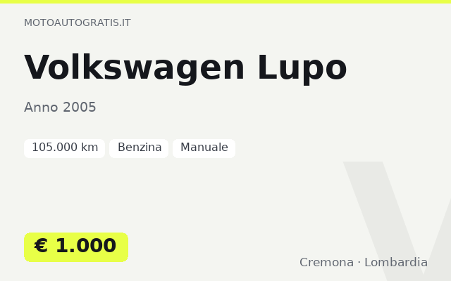Volkswagen Lupo