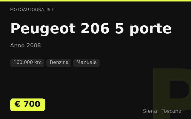 Peugeot 206 5 porte