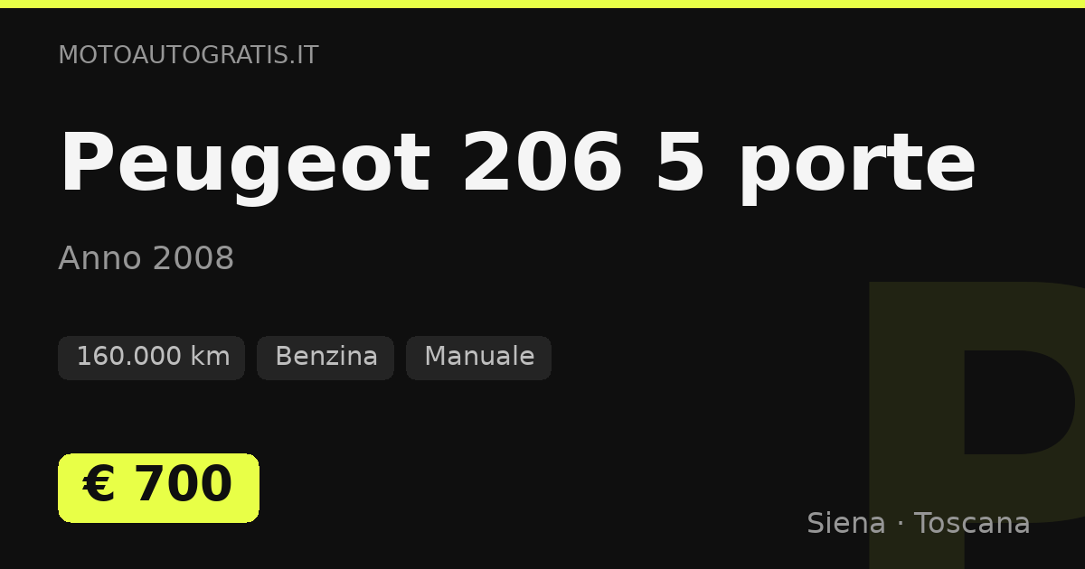 Peugeot 206 5 porte