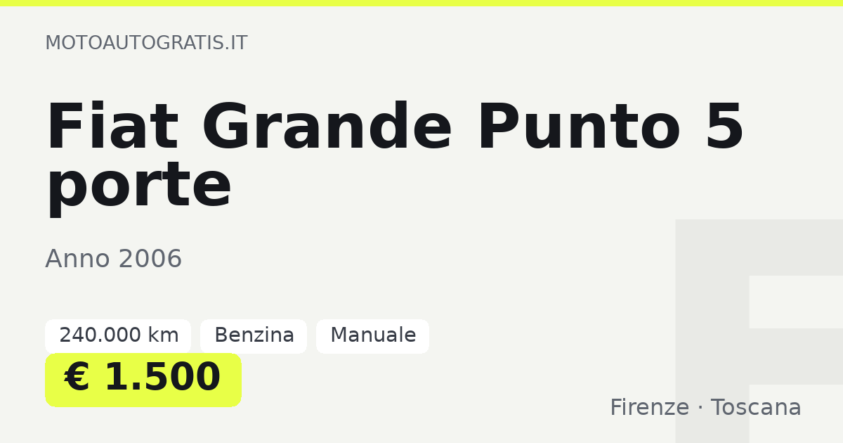 Fiat Grande Punto 5 porte