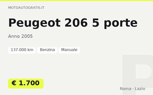 Peugeot 206 5 porte