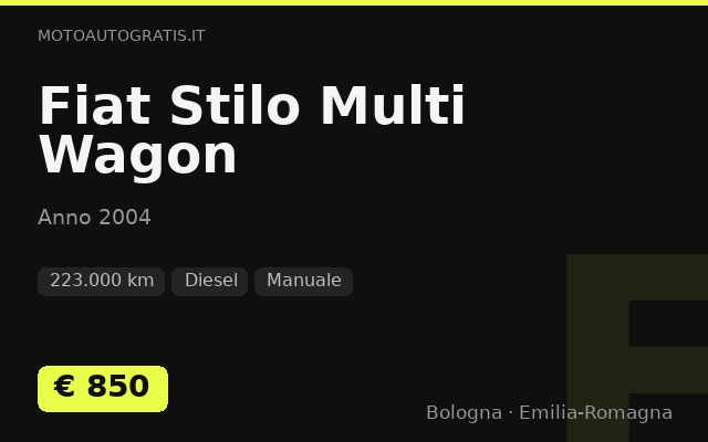 Fiat Stilo Multi Wagon