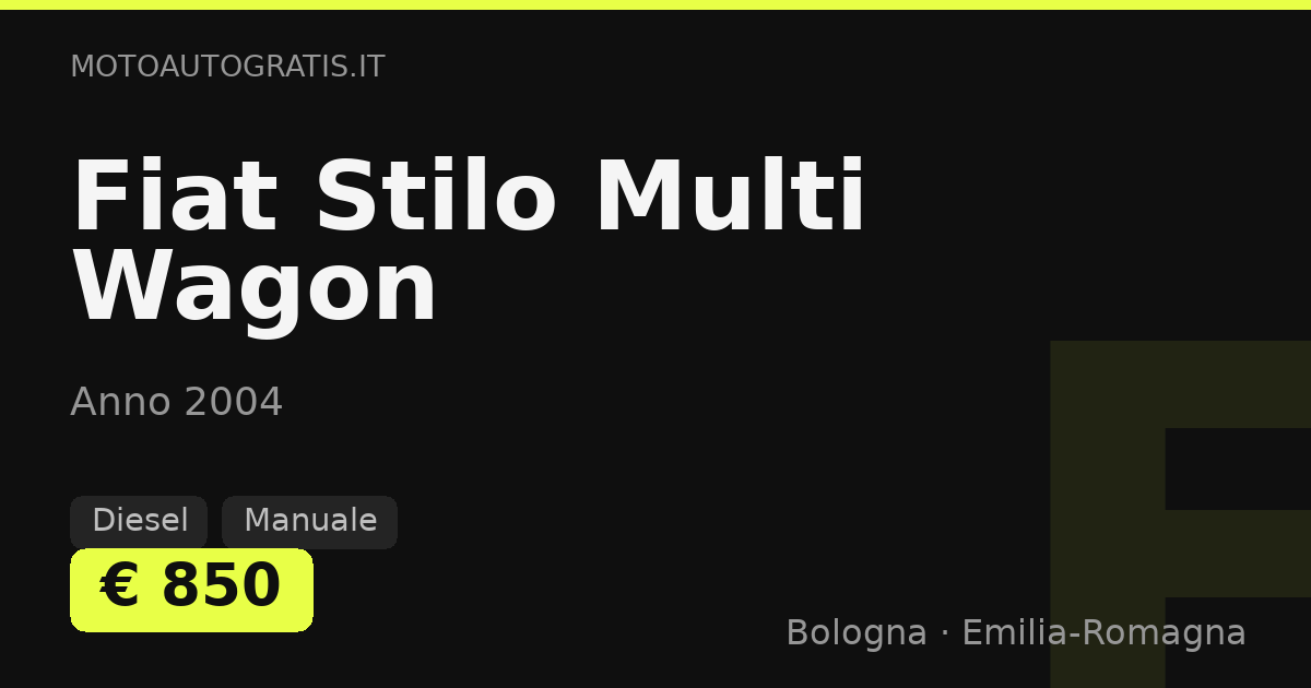 Fiat Stilo Multi Wagon