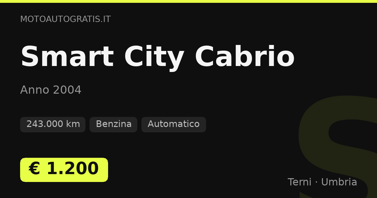 Smart City Cabrio