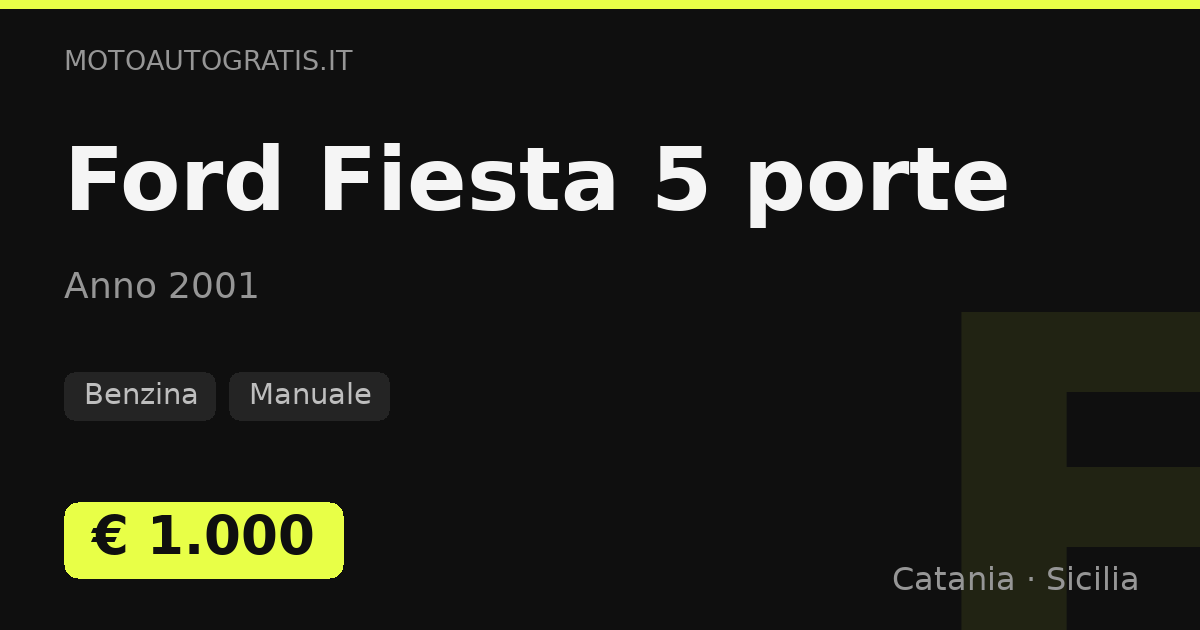Ford Fiesta 5 porte