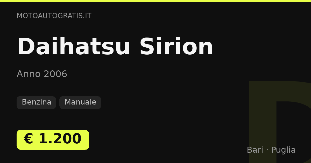 Daihatsu Sirion