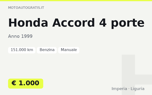 Honda Accord 4 porte