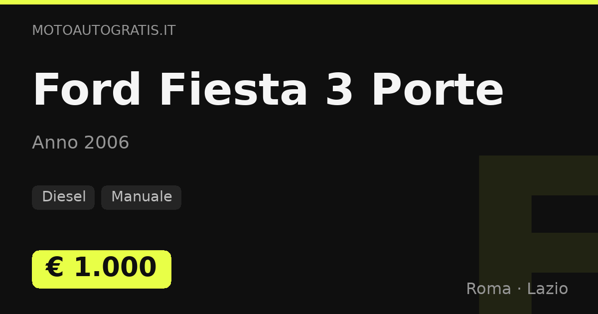 Ford Fiesta 3 Porte