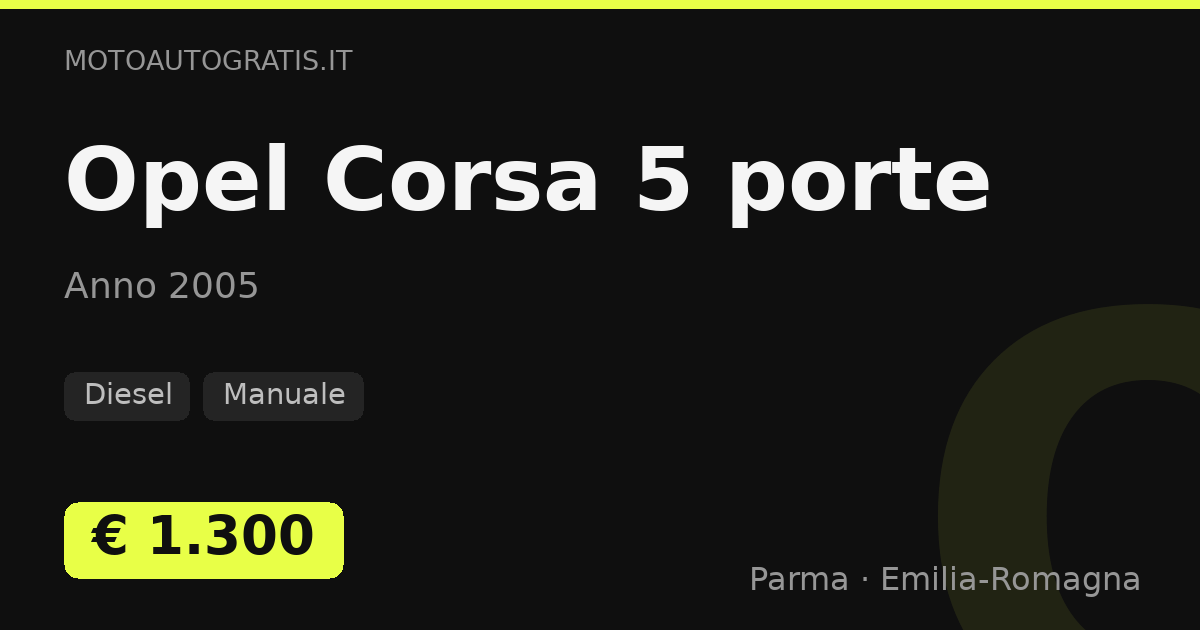 Opel Corsa 5 porte