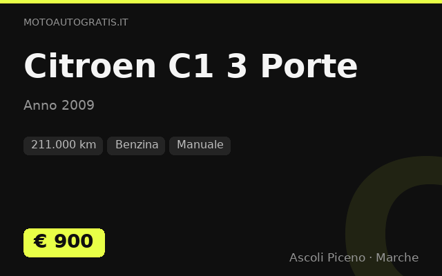 Citroen C1 3 Porte