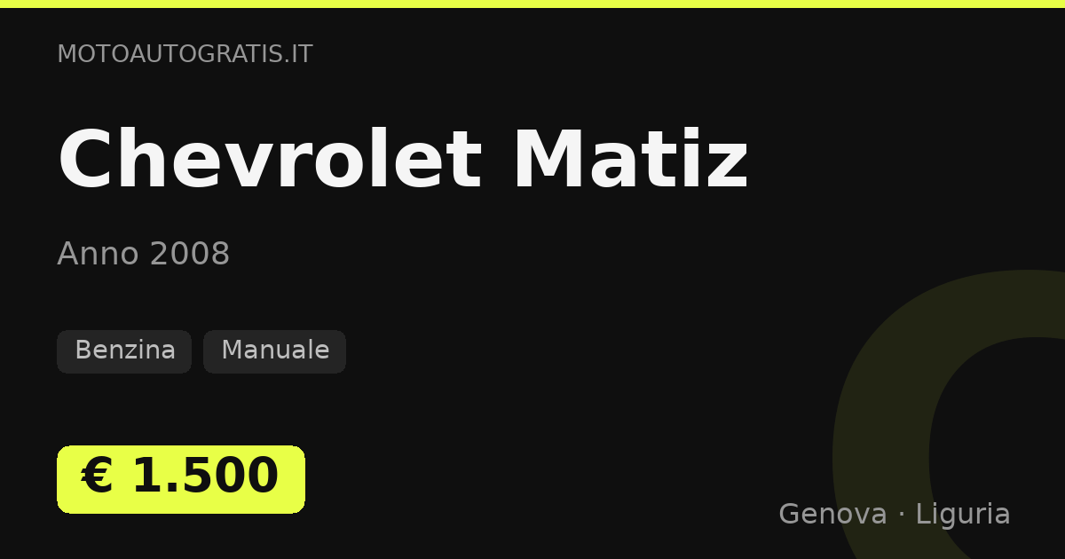 Chevrolet Matiz