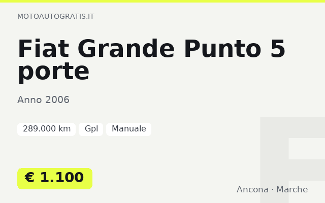 Fiat Grande Punto 5 porte