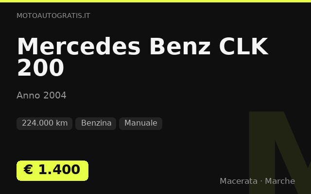 Mercedes Benz CLK 200