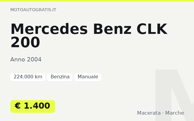 Mercedes Benz CLK 200