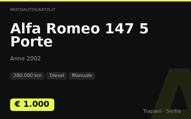 Alfa Romeo 147 5 Porte