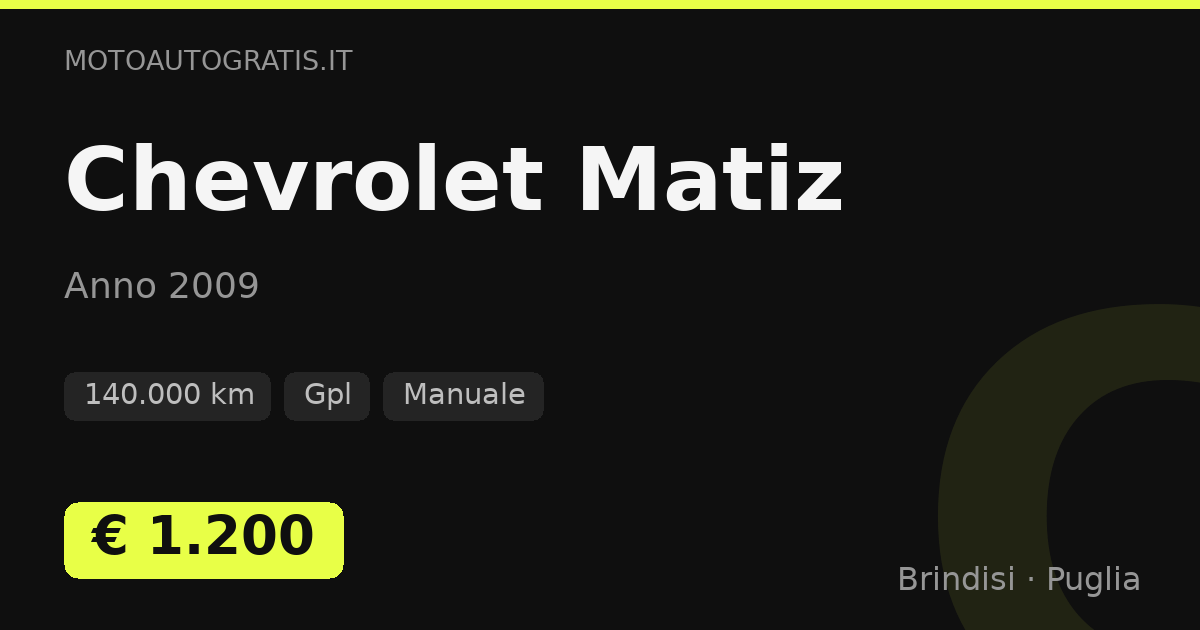 Chevrolet Matiz
