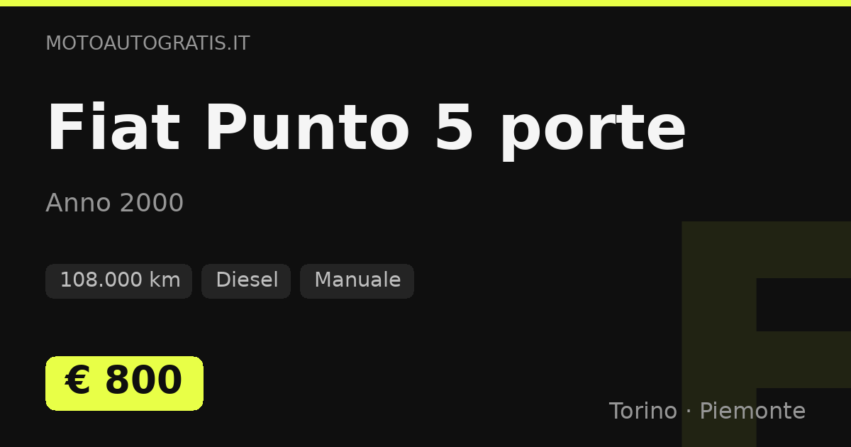 Fiat Punto 5 porte