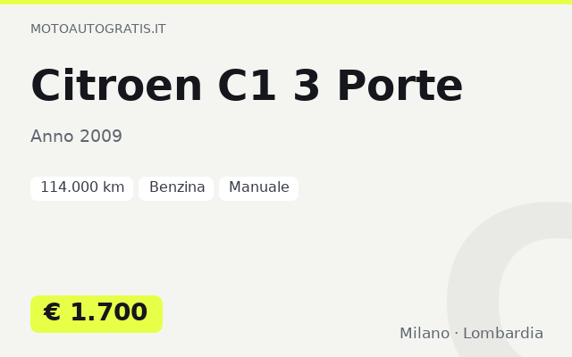 Citroen C1 3 Porte