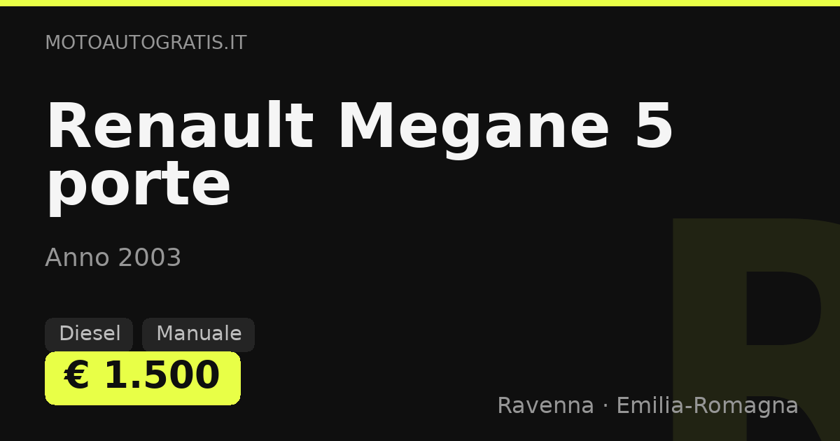 Renault Megane 5 porte